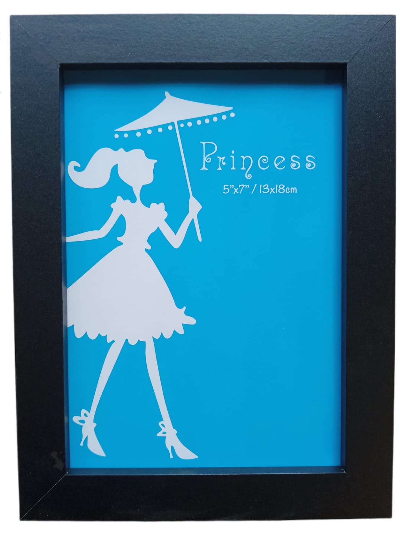 Floralcraft® 6x8 Inch Princess Photo Frame Black (Pack of 2) – Modern Wooden Picture Frames | Freestanding or Wall Hanging | Portrait & Landscape Display | Home Décor & Gift Frames