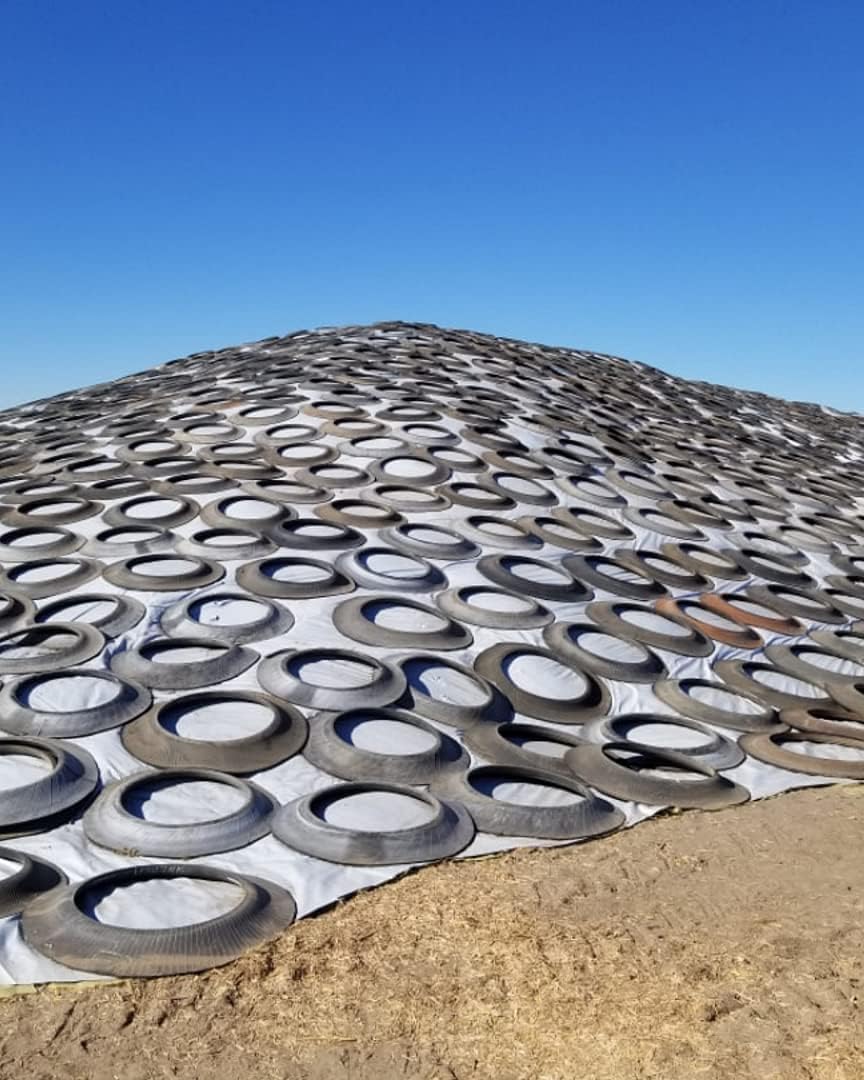 Farm Plastic Supply - String Reinforced Silage Cover Black/White - 6 Mil - Heavy Duty Polyethylene Plastic for Silage Cover, Bunker Cover for Farming, Agriculture (20' x 10')