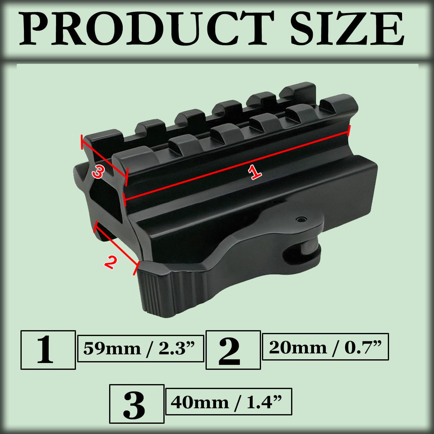 GOTICAL 3 Slots Dual | 90 Degree and 45 Degree Double Riser Quick Release (5 Slots Double Riser Quick Release)