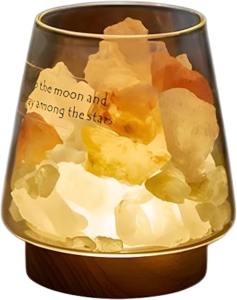Himalayan Salt Lamp, PSE Certified, Mineral Color Selectable Tabletop, Natural Light Adjustment, Aroma Lamp, Desk Light, Bedside Light, Energy Saving LED Light Source, Interior Lighting