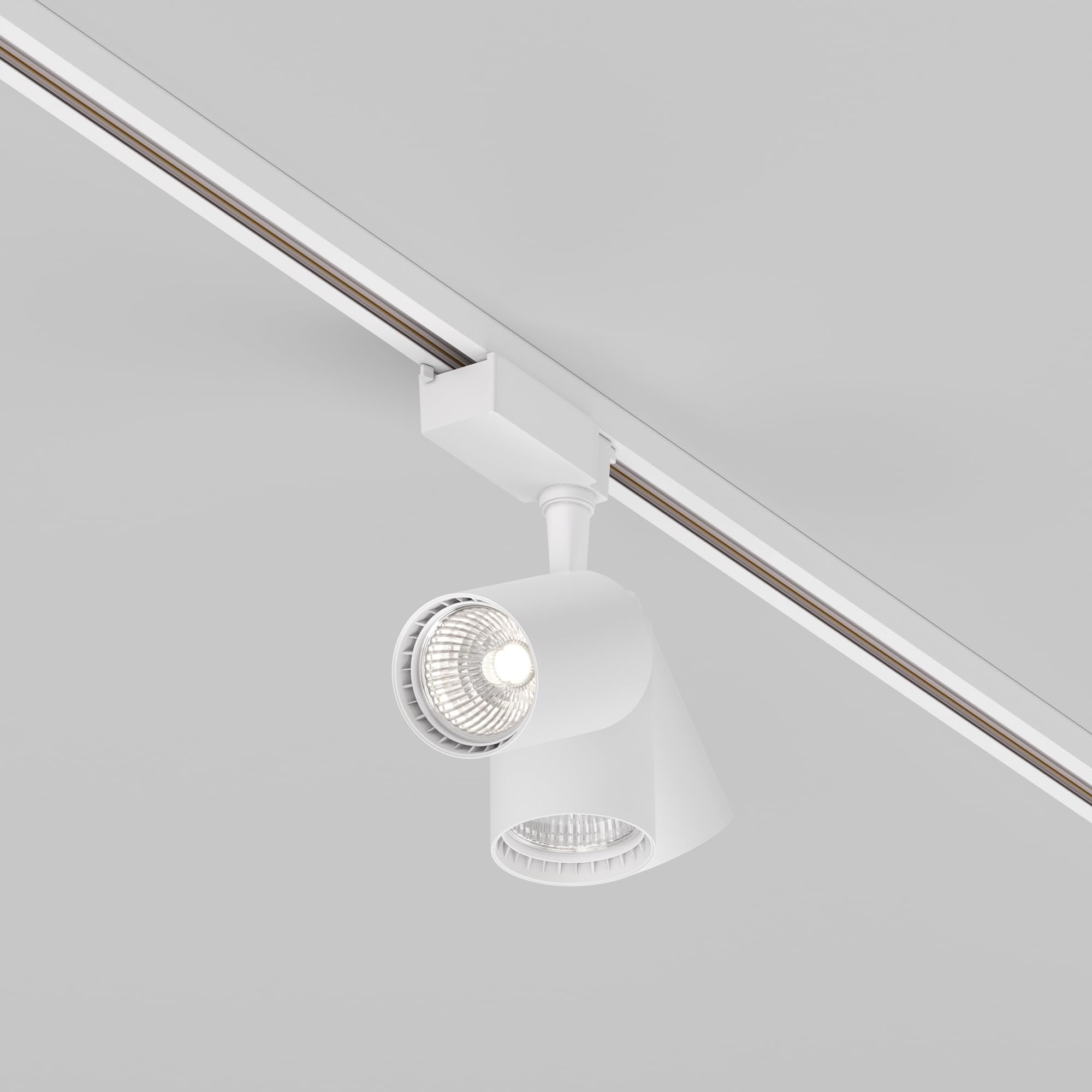 MAYTONI DECORATIVE LIGHTING Moderne Strahler für Magnetschienen-System Single phase track system Unity aus Aluminium Weiß 900 Lumen 10W für Küche, Schlafzimmer, Wohnzimmer, Esszimmer, Lobby