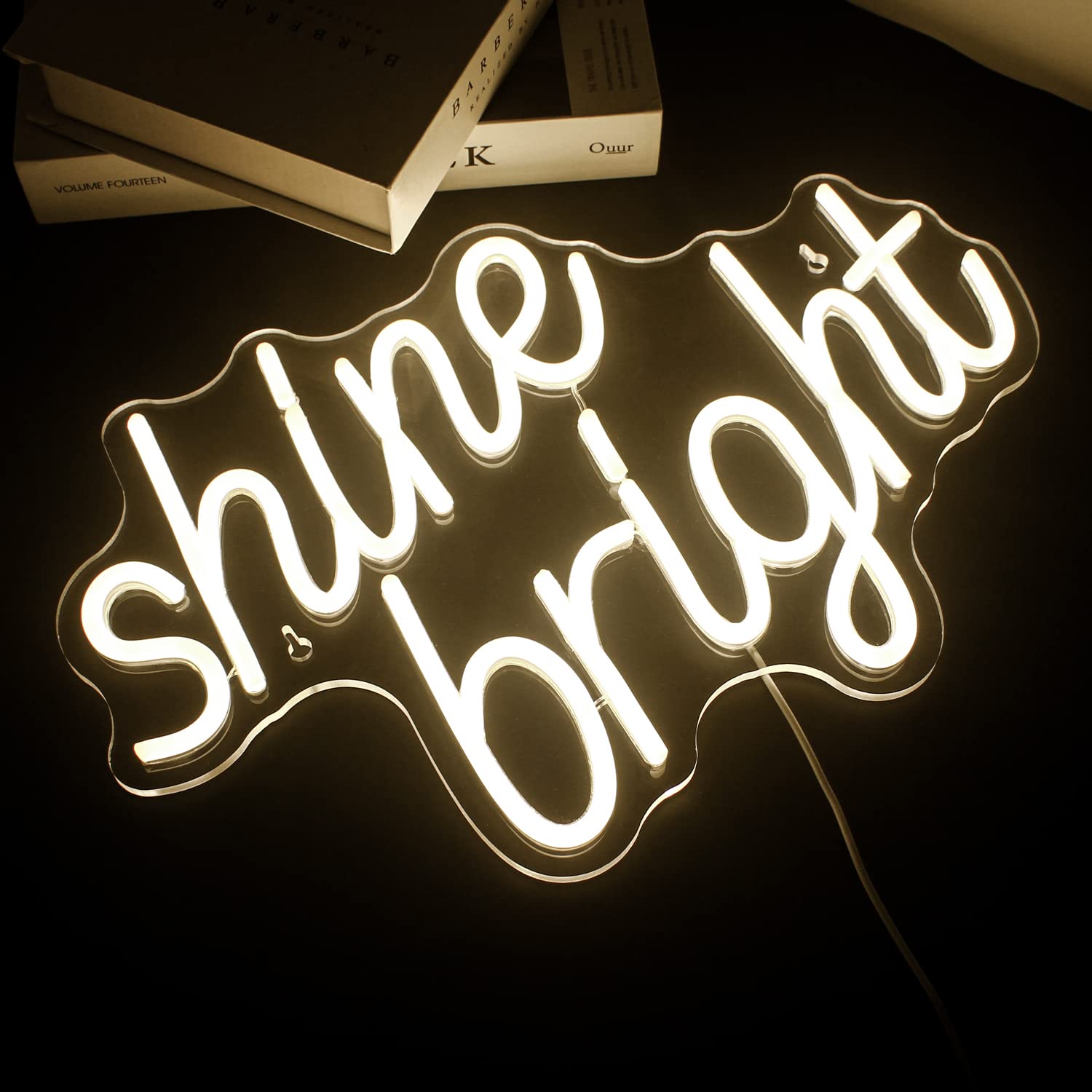 LooKLight Shine Bright Neon Sign,Warm White Neon sign Neon Light