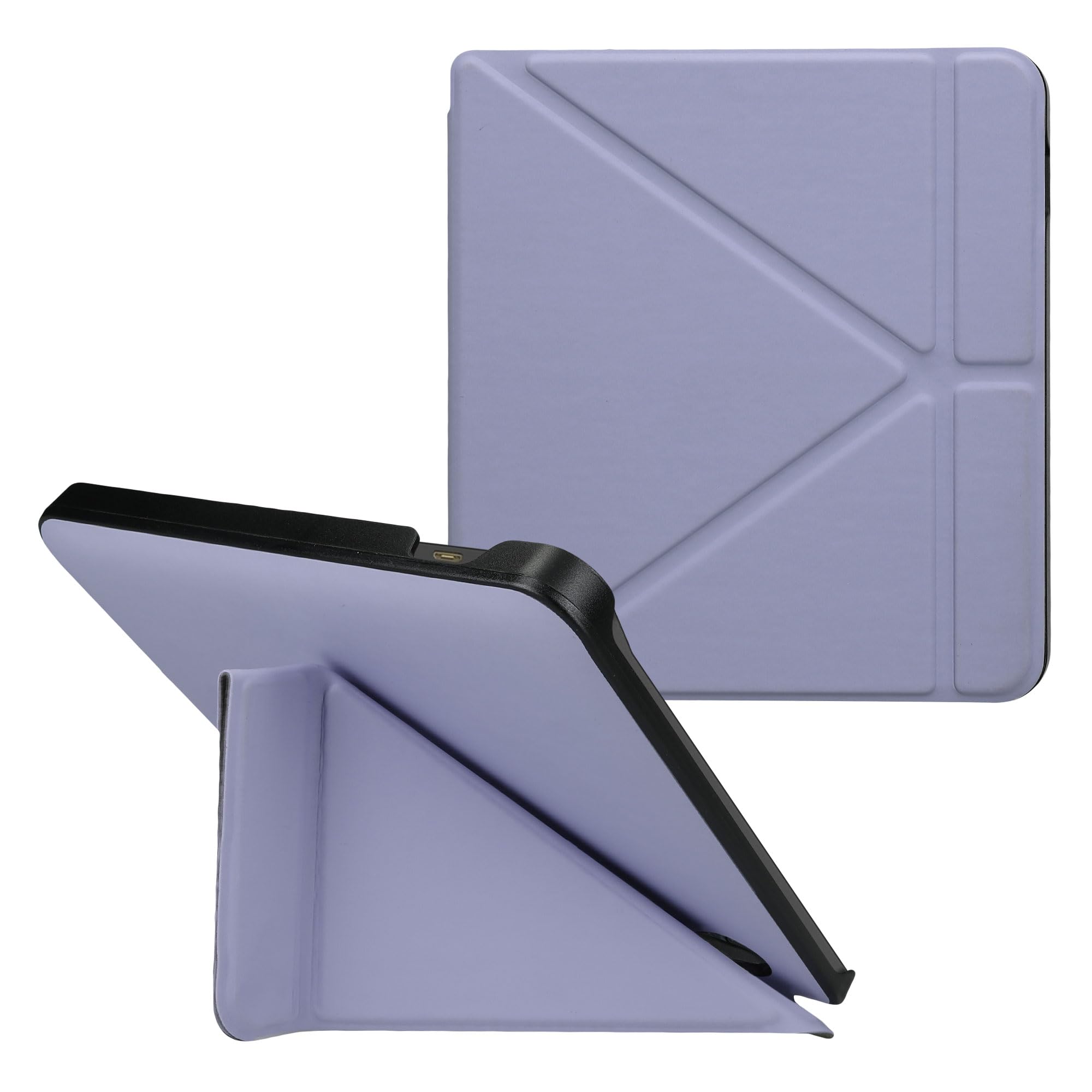 kwmobile Custodia Pieghevole Compatibile con Kobo Libra H2O Cover - Cover Magnetica Pelle PU eReader con Stand lavanda