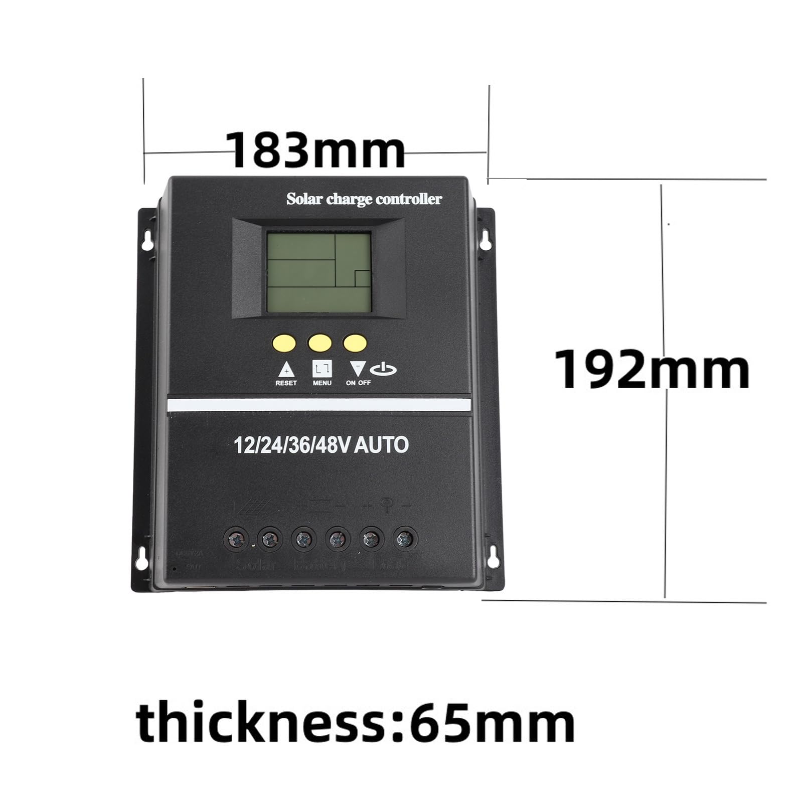 Generic Kontroler ładowania Słonecznego 80A MPPT z Intuicyjnym Wyświetlaczem LCD dla Systemów 12V 24V 36V 48V i 2 Portami ładowania USB dla Kempingu RV