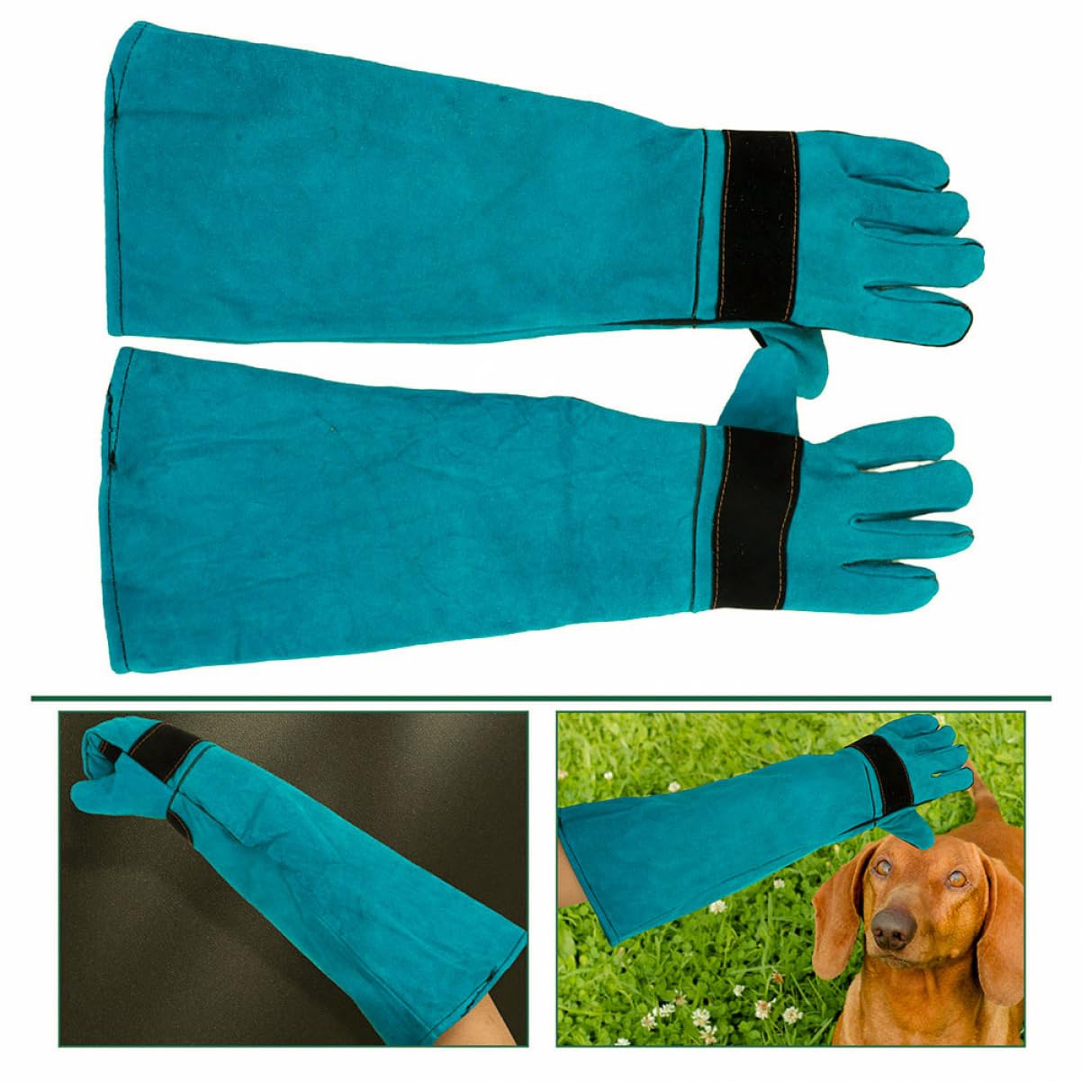 Luxshiny Moufles Anti-Morsure pour Chat et Chien en Faux Cuir, 1 Paire