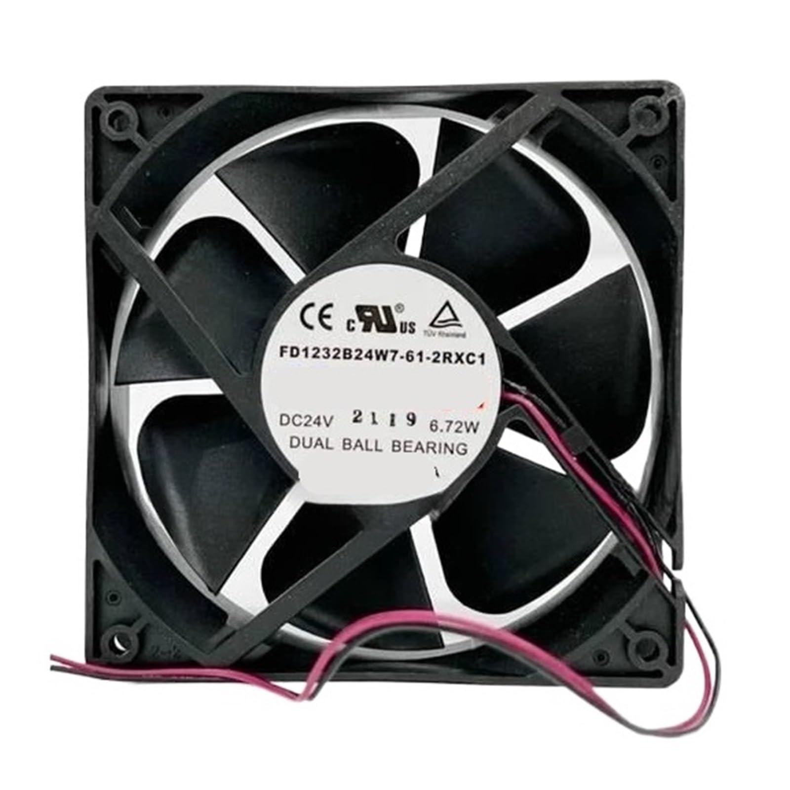 PEQYUACTE FD1232B24W7-61-2RXC1 12032 DC24V 6.72W 12CM 2-Wire Cooling Fan