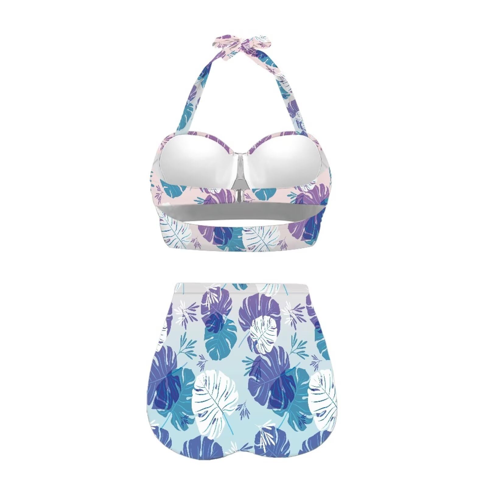 Costumi da bagno per le donne Halter Neck Costumi da bagno a due pezzi Costumi da bagno retrò a vita alta