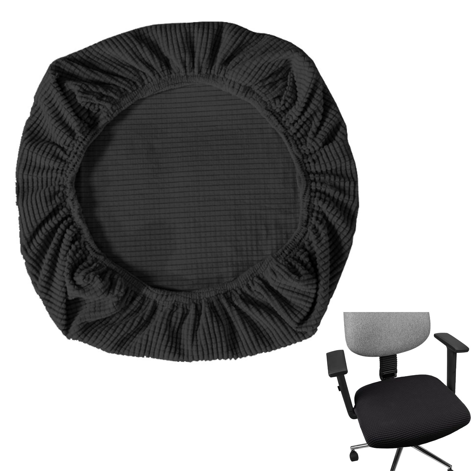 Funda elástica para silla de oficina, color negro, funda protectora para silla de ordenador y escritorio, reutilizable, funda lavable para silla de oficina, extraíble, lavable, funda para sillas
