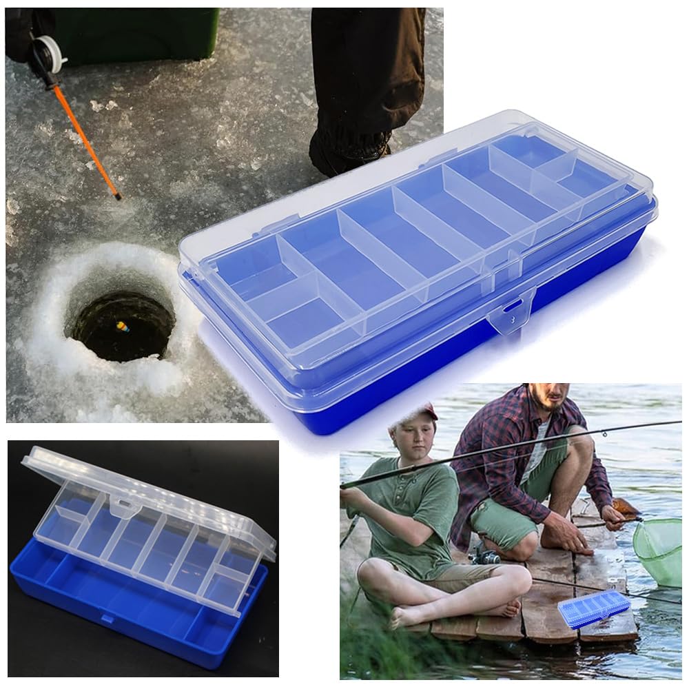 2 Boîtes à Appâts De Pêche Double Couche - 12 Compartiments Réglables, étanches, Avec Sangle - 11