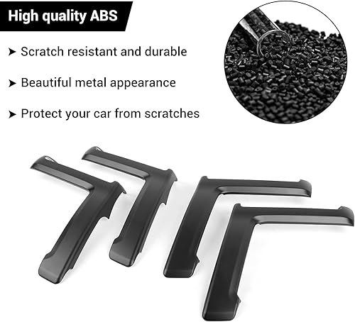 Miniatura 4 de Hoolcar Accesorios de moldura para manija interior de puerta interior compatibles con Toyota 4Runner 2010-2023, negro mate