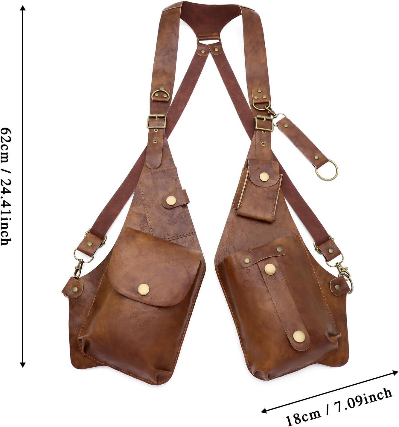 Spring 2026 Unisex Premium Leather Adjustable Underarm Shoulder Bag for Biker Men & Women, Hidden Strap Wallet with Double Pockets for Outdoor Travel, Hiking