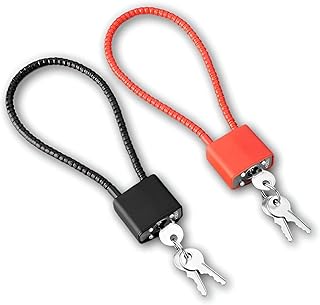 قفل كابل متعدد الالوان مع سلك ستيل معزز، مصمم للسفر والتخزين، مما يضمن بقاء أغراضك الشخصية ومعداتك آمنة (قطعة 2)