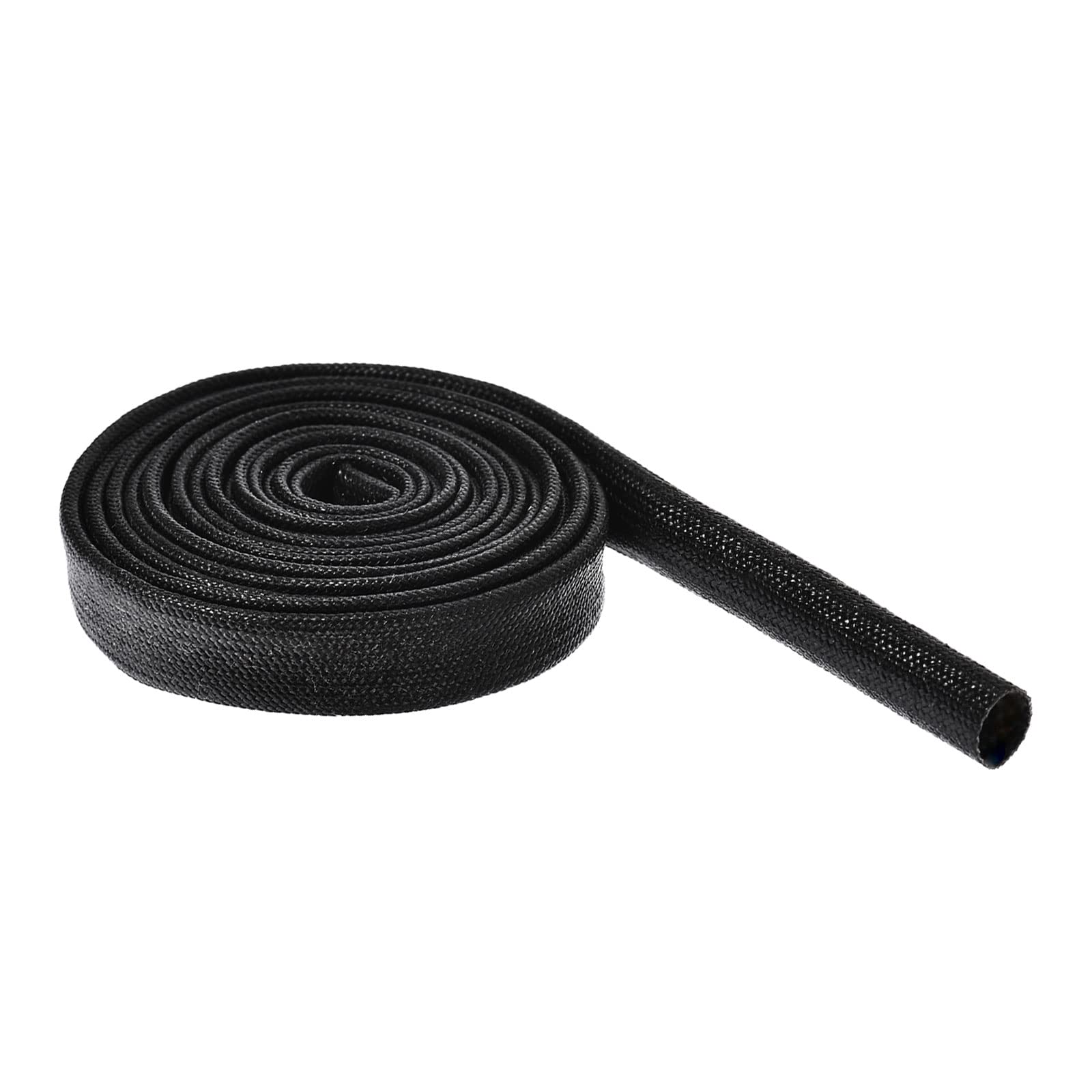 Rebower Silicone Fiberglass Sleeve Insulated Cable Protection Tube [for High-Temperature Applications] - 3M-7mm / Black