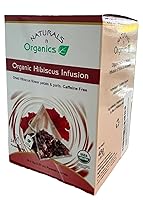 Vista 5 de Naturals-n-Organics Té orgánico de flores de hibisco, sin cafeína, 24 bolsas de té biodegradables
