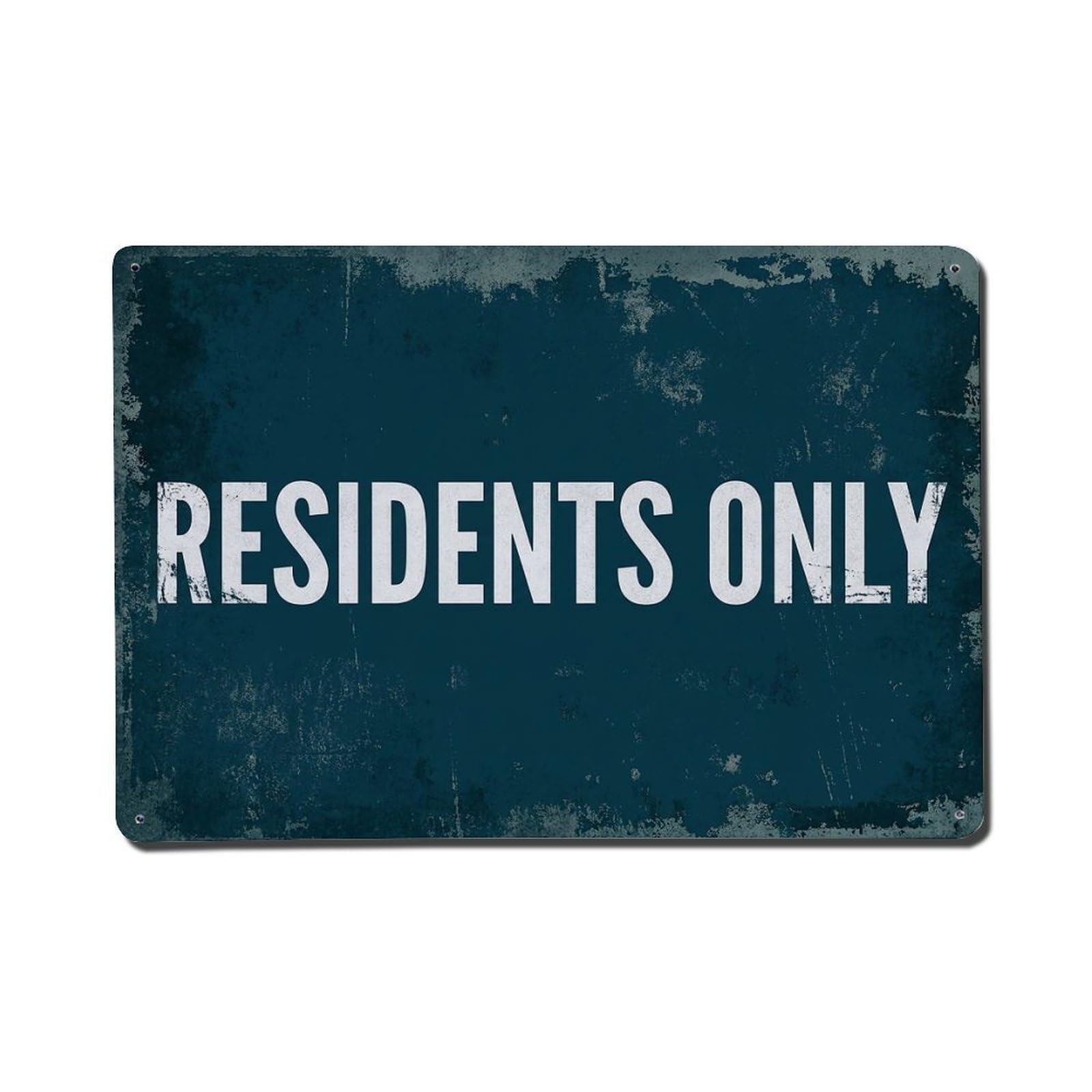 Vintage Residents Only Metal Tin Sign Plaque Wall Decor for Cafe, Club Bar, Office, Garden Metal Poster 8x12Inch