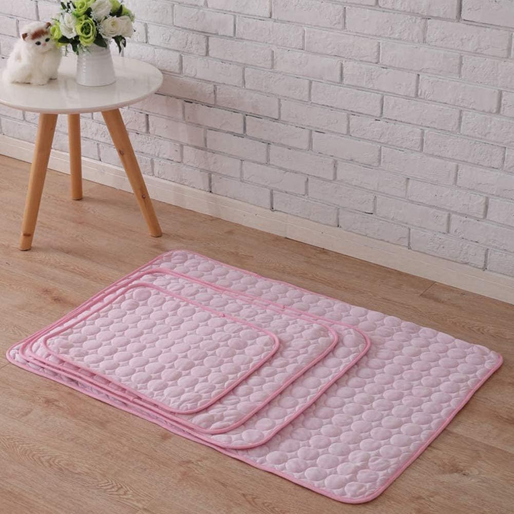 XZKING Small Dog Cooling Bed Mat, Pet Cooling Mat for Cat (15.7x19.7 , Pink)