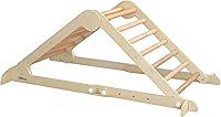 Vista 7 de Little Partners Learn 'N Climb Triángulo de escalada de madera plegable, gimnasio de escalada de madera para niños pequeños, escalador triangular
