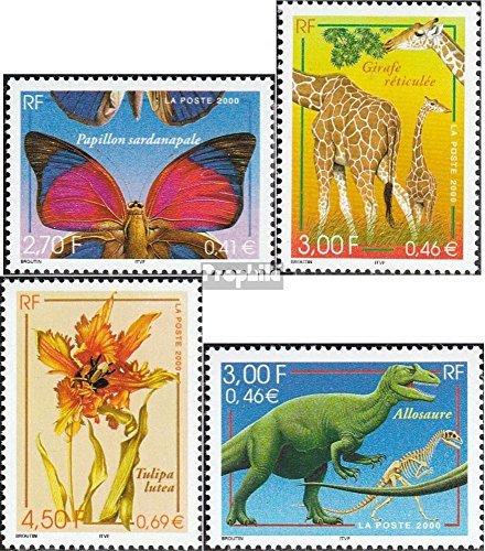 Prophila Collection Francia 3473-3476 (Completa Edizione) 2000 Animali e Piante (Francobolli per i Collezionisti) Anfibi / rettili / Dinosauro