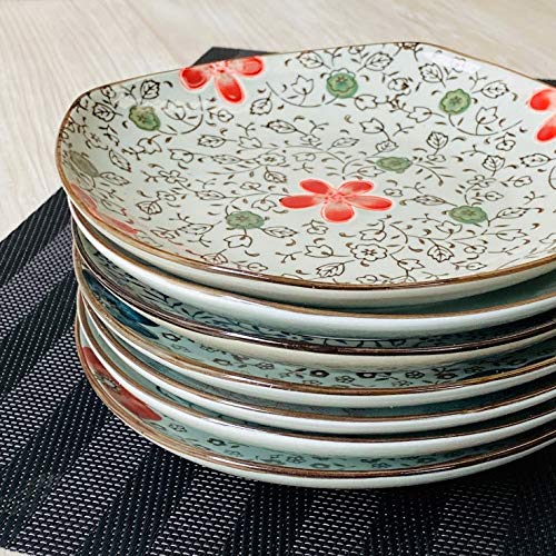Amazon｜西田(Nishida) 7号正角皿(赤い椿)/おうち料亭/業務用
