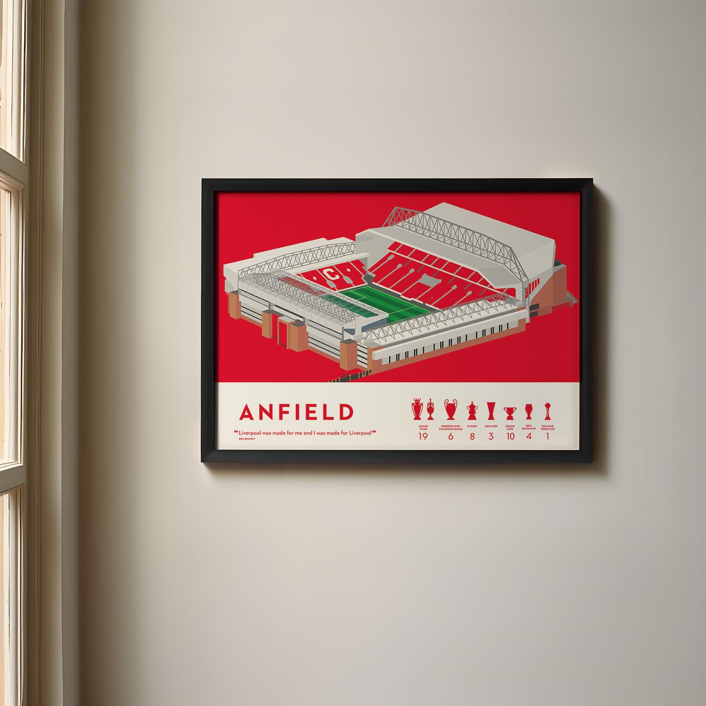 QUOTE - UNQUOTE ART Liverpool Poster - Anfield - liverpool Wall Art - 13x17 inches - Black Frame (B092PX2DB6) Amazon Price History, Amazon Price Tracker