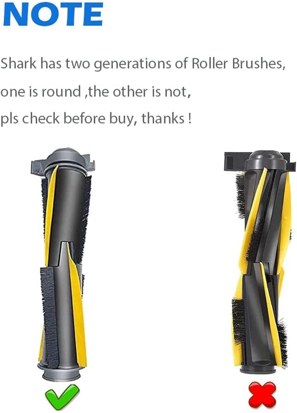 Main Roller Brush Replacement for Shark IQ UR1105A1US, UR1105ARUS, UR1110A1CA, UR1110ARCA Main Brush Robot Vacuum Accessories Parts (3 Pack)