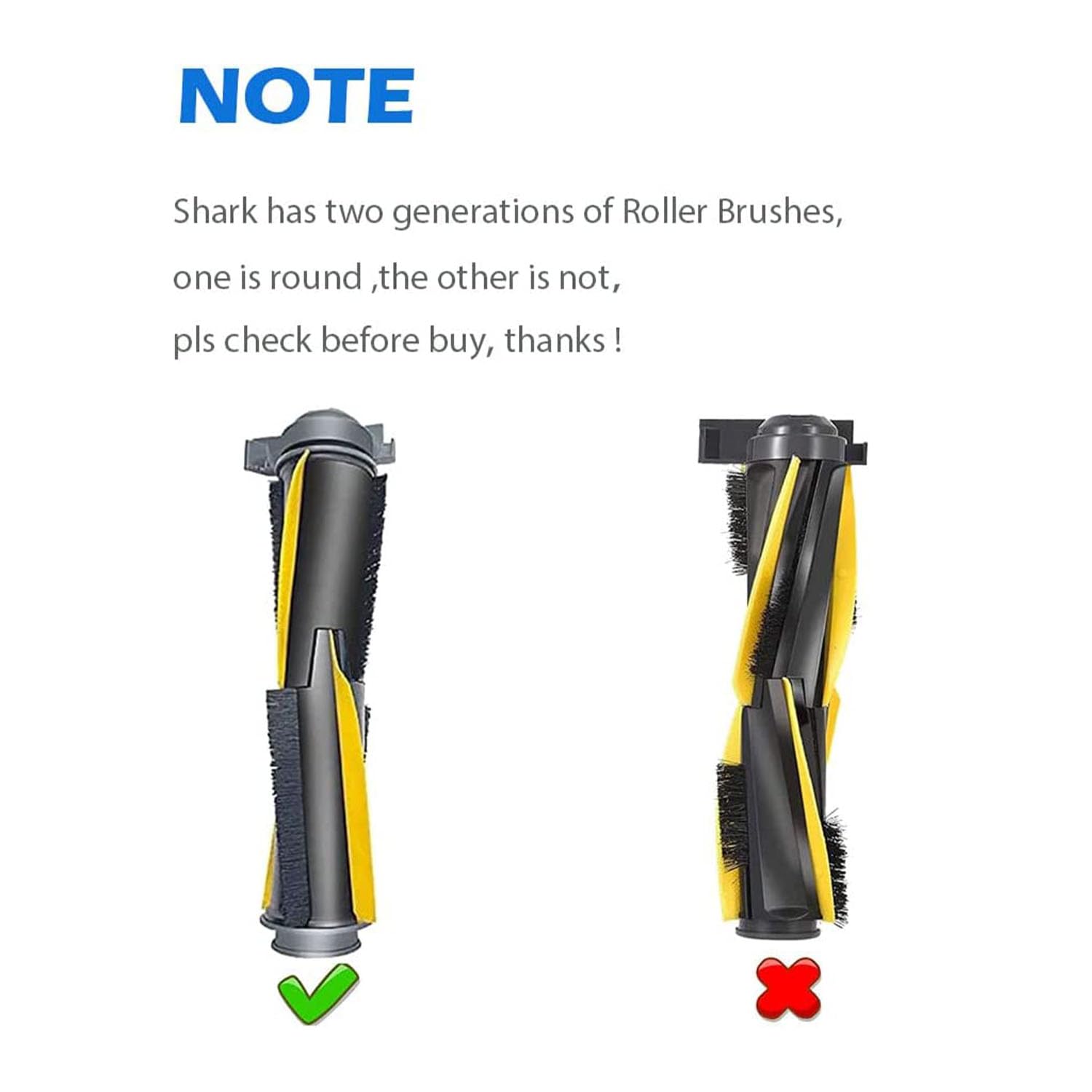 Main Roller Brush Replacement for Shark IQ RV1101A1US, RV1101ARCA, RV1101ARUS, RV1101V1US, RV1101VRUS Main Brush Robot Vacuum Accessories Parts (2 Pack)