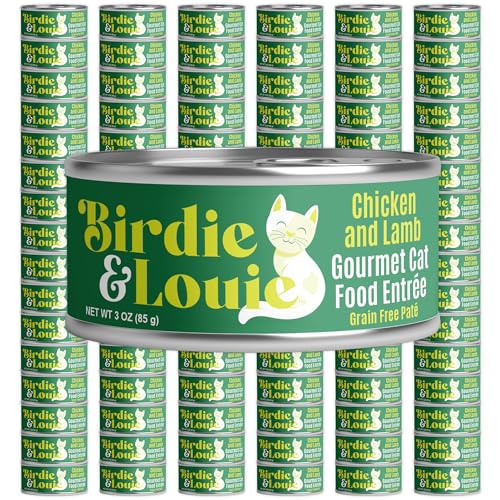 Birdie & Louie Wet Cat Food Chicken and Lamb Pate 3oz (96 Cans)