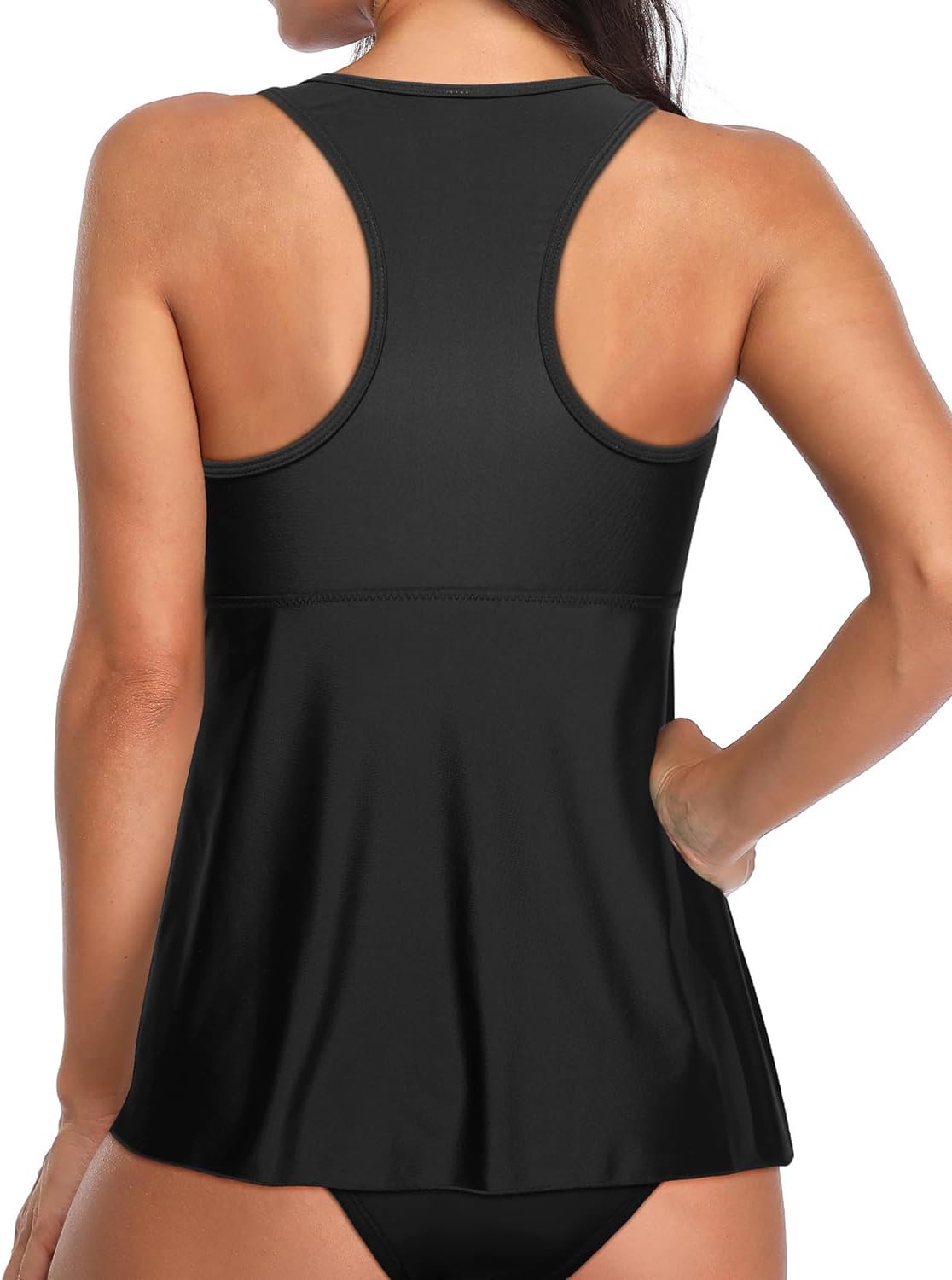 Women's Racerback Swim Tops - Flowy Bathing Suit Top Modest Swimsuit No Bottom - Image 3