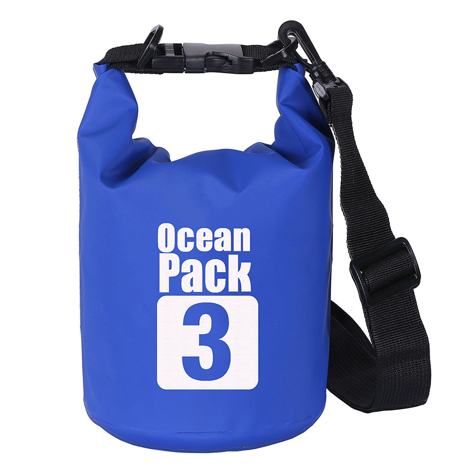 3L Blue 500D Tarpaulin Heavy-Duty PVC Water Proof Dry Bag Sack for Kayaking/Boating/Canoeing/Fishing/Rafting/Swimming/Camping/Snowboarding โ image 1