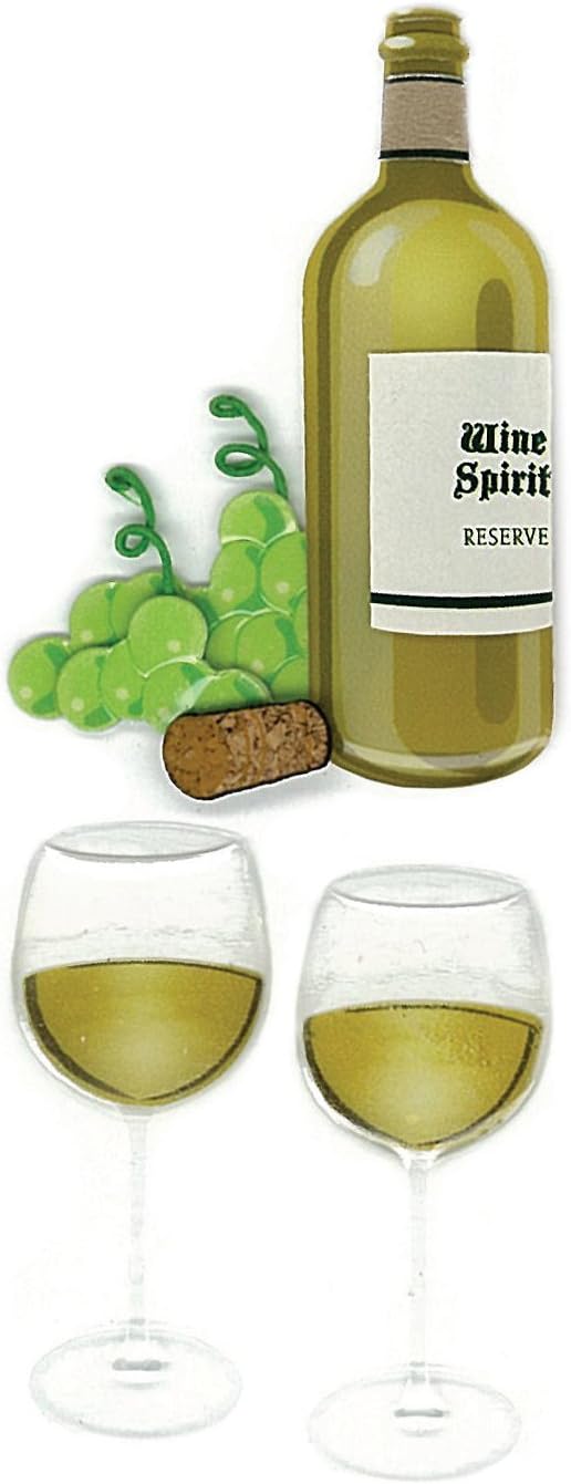 Jolee's By You Slims Wine Glass and Bottle Dimensional Stickers