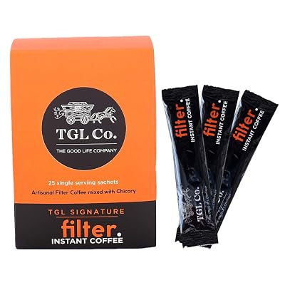 TGL Co. Signature Instant Filter Coffee Sachet (25 Sachets - Trial Pack) Premium Instant Coffee Sachets | Blend of Coffe