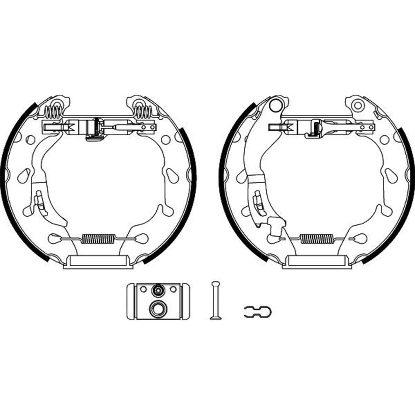 HELLA 8DB 355 022-501 Brake Shoe Set - R1370 - for e.g. FIAT