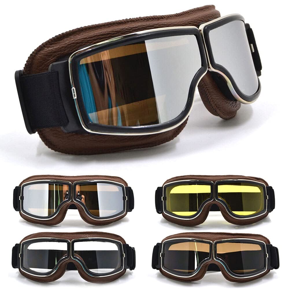 MotoCross Goggles Moto Bike Glasses Atv Otorcycle Casco Glasses Goggles Vintage Steampunk Goggles w/Borsa