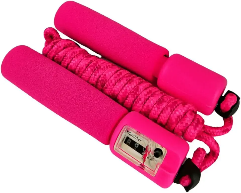 Corda de pular Pula Corda adulto infantil contador pulo Rosa