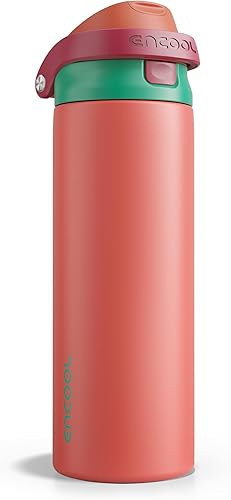 Miniatura 108 de ENCOOL - Botella aislante para agua, acero inoxidable con pajilla, mantiene el frío, tapa abatible de un solo toque, sin Bisfenol A, a prueba de