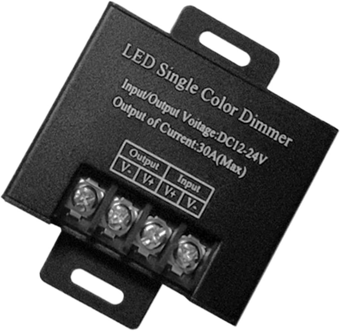 DC12V-24V 30A LED dimming Controller 11-Key RF Wireless Remote Control for 5050 3528 Single Color LED Light Strip(White)