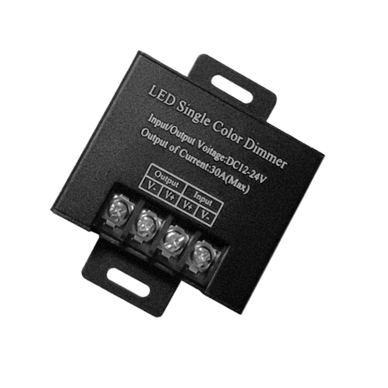 Kontroler ściemniania LED DC12V-24V 30A, bezprzewodowy pilot RF 11 klawiszy do monochromatycznej taśmy świetlnej 5050 3528 (Bianco)