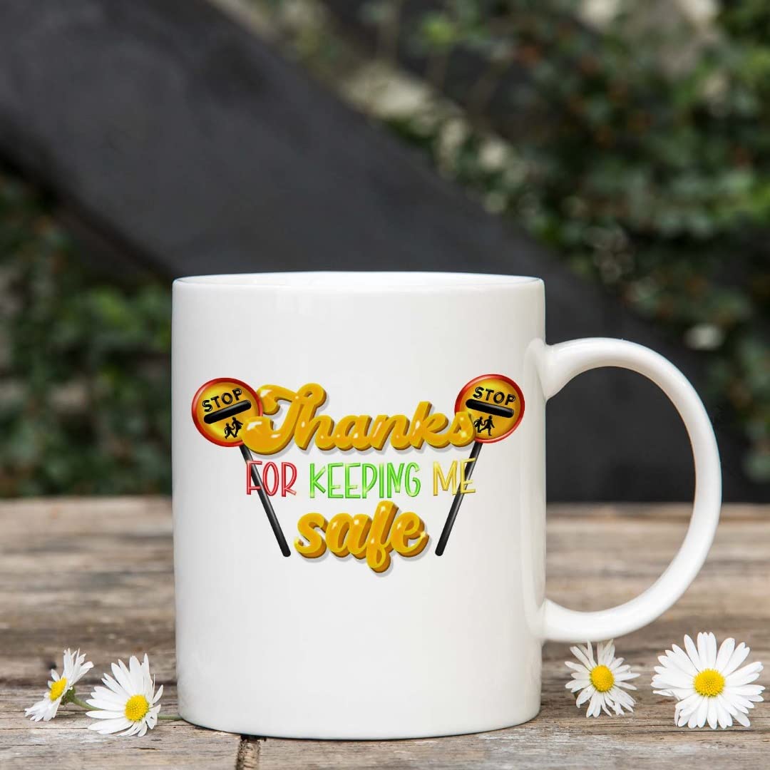 Handmade By Stukk MUG0004 Coaster Set Teacher Lollipop Man Thank You Gift(Mug), Ceramic