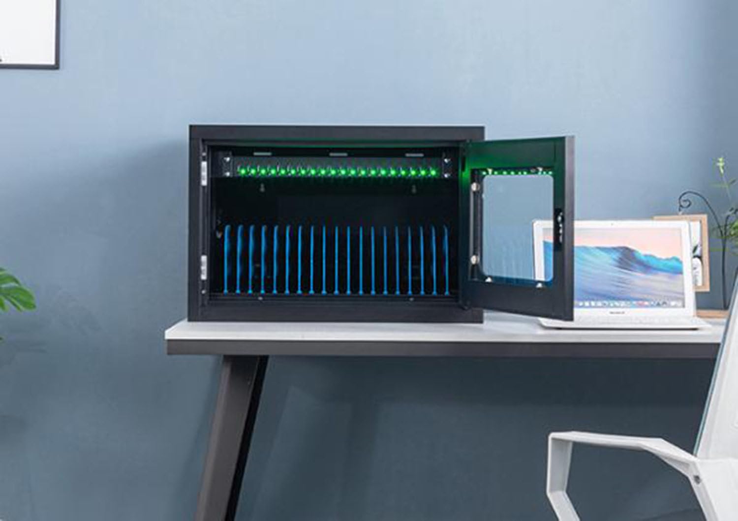Przenośna, Ładowalna Szafka Do Ładowania Tabletów, Szafka Do Ładowania Tabletów/Telefonów Komórkowych, Z Zamkiem, Na Lotnisko, Do Sali Konferencyjnej Firmy, Do Fabryk 20Slots(Single)