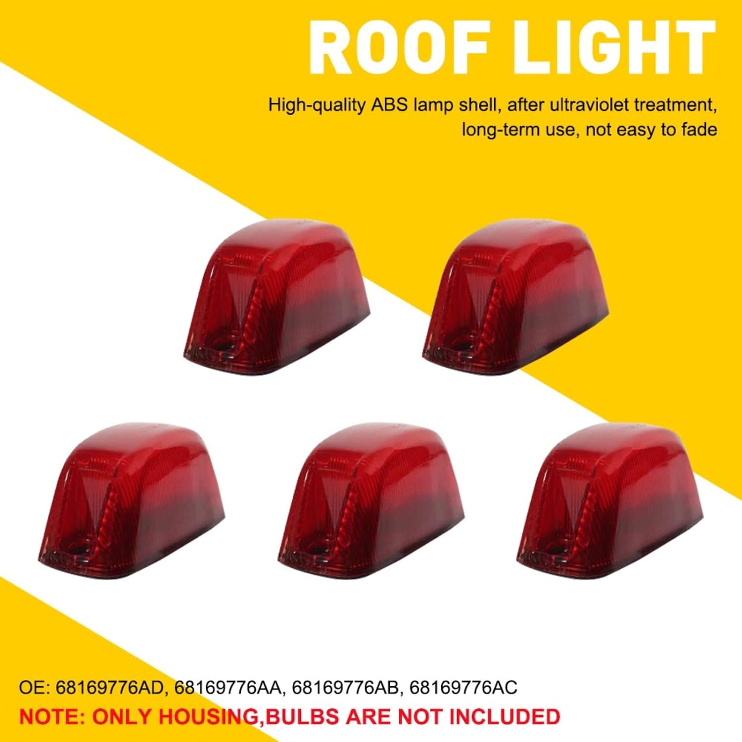 5pcs Cab Roof Light Housings 68169776AD