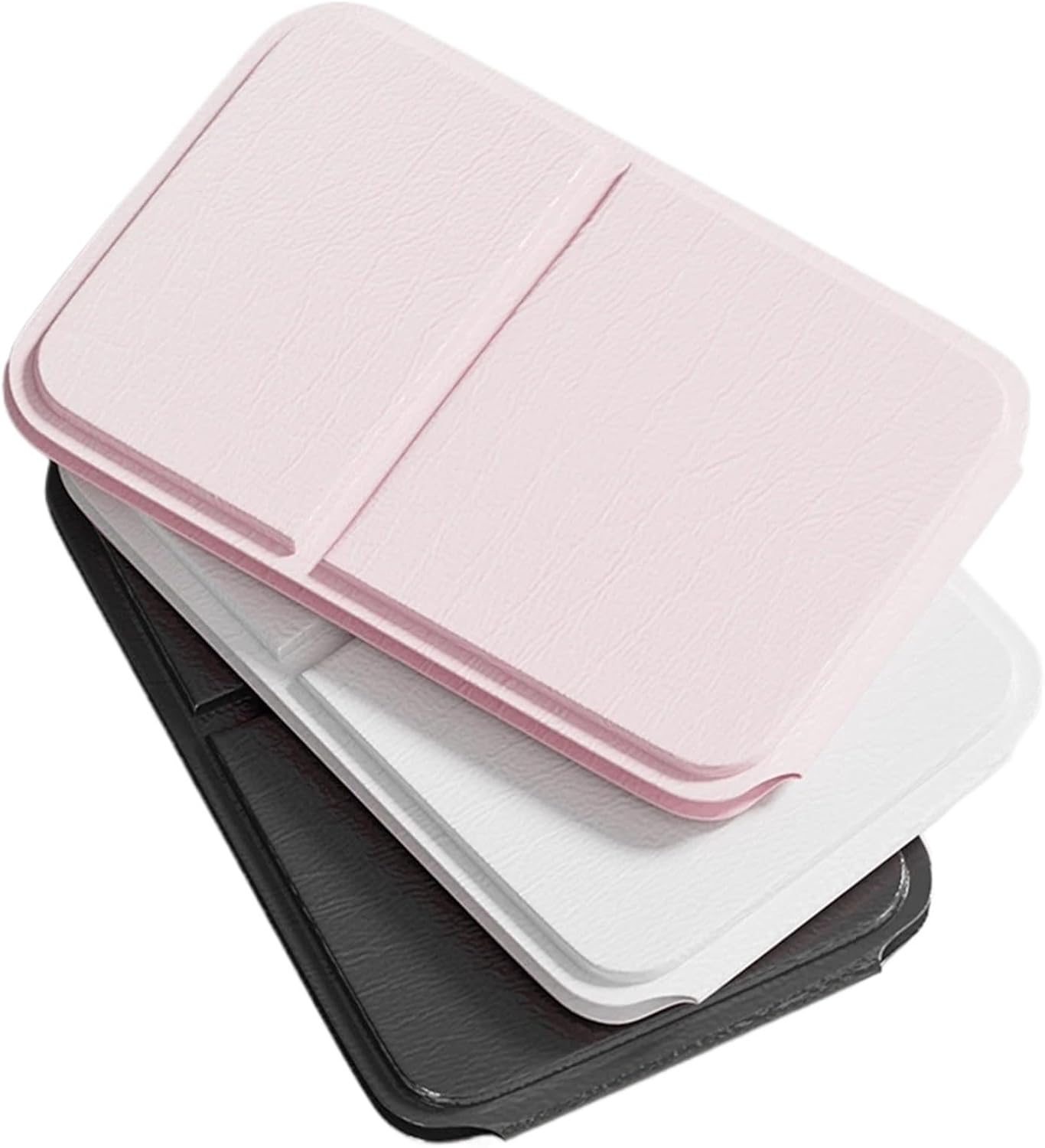 Portable Handheld Mini Makeup Mirror, Dormitory Tabletop and Office Use, Adjustable and Folding(White-1)