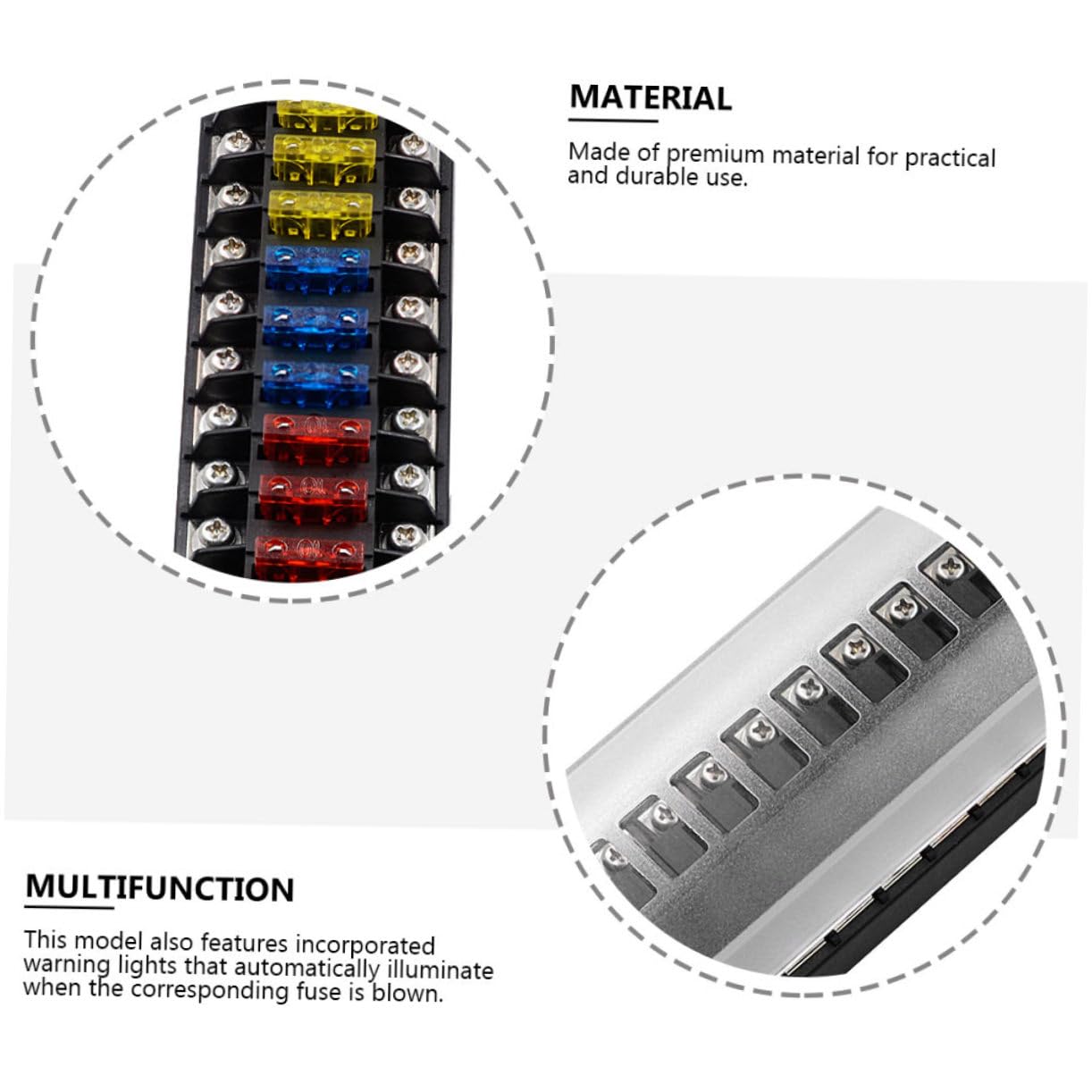 MAGICLULU 1pezzi Scatola dei Fusibili per Auto in Vie con Coperchio Blocco Fusibili Meccanicamente Robusto Isolato e Resistente al Calore Fiamma per Veicoli e Imbarcazioni