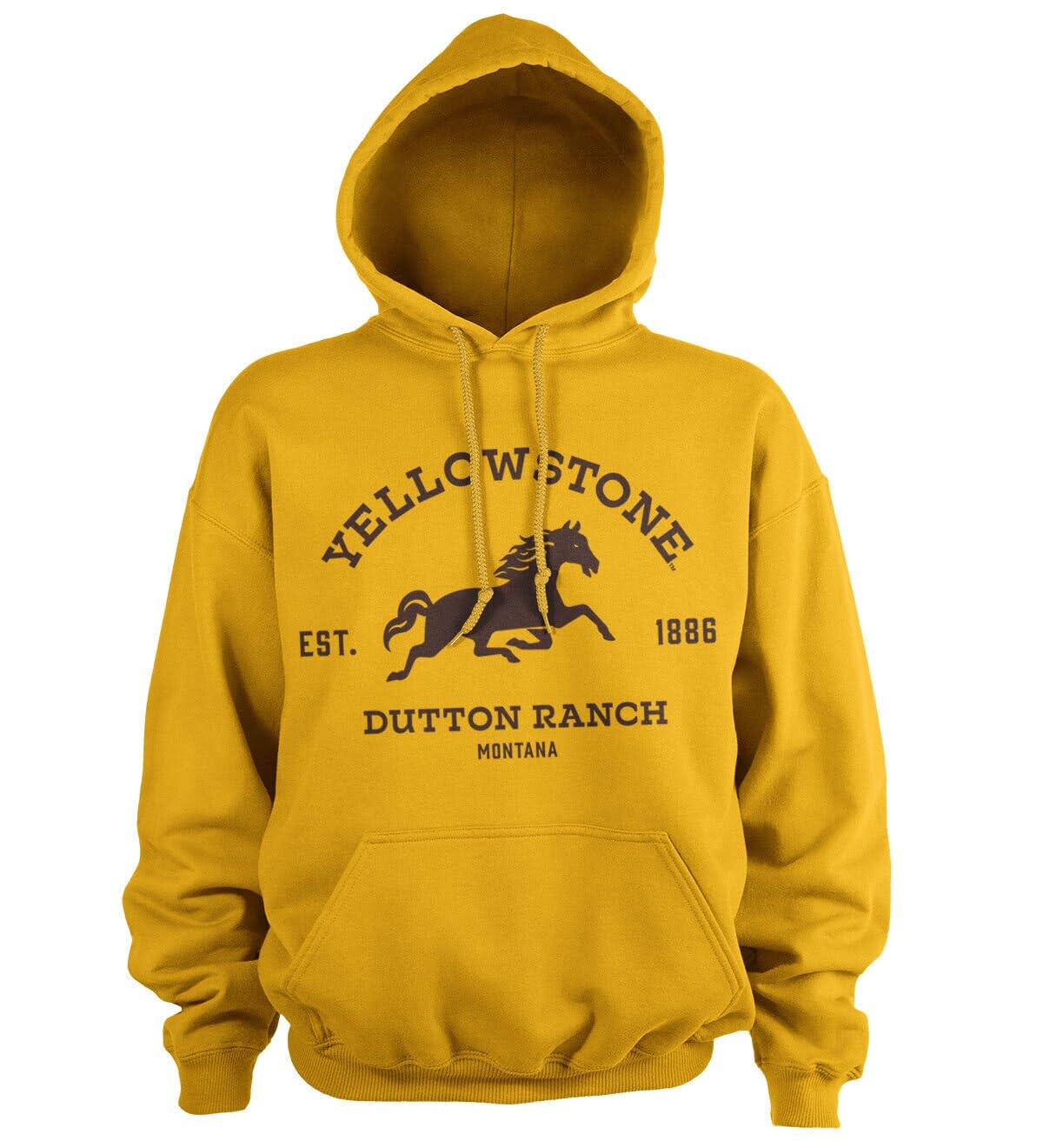 Yellowstone Officially Licensed Dutton Ranch - Montana Hoodie (Gold), Medium