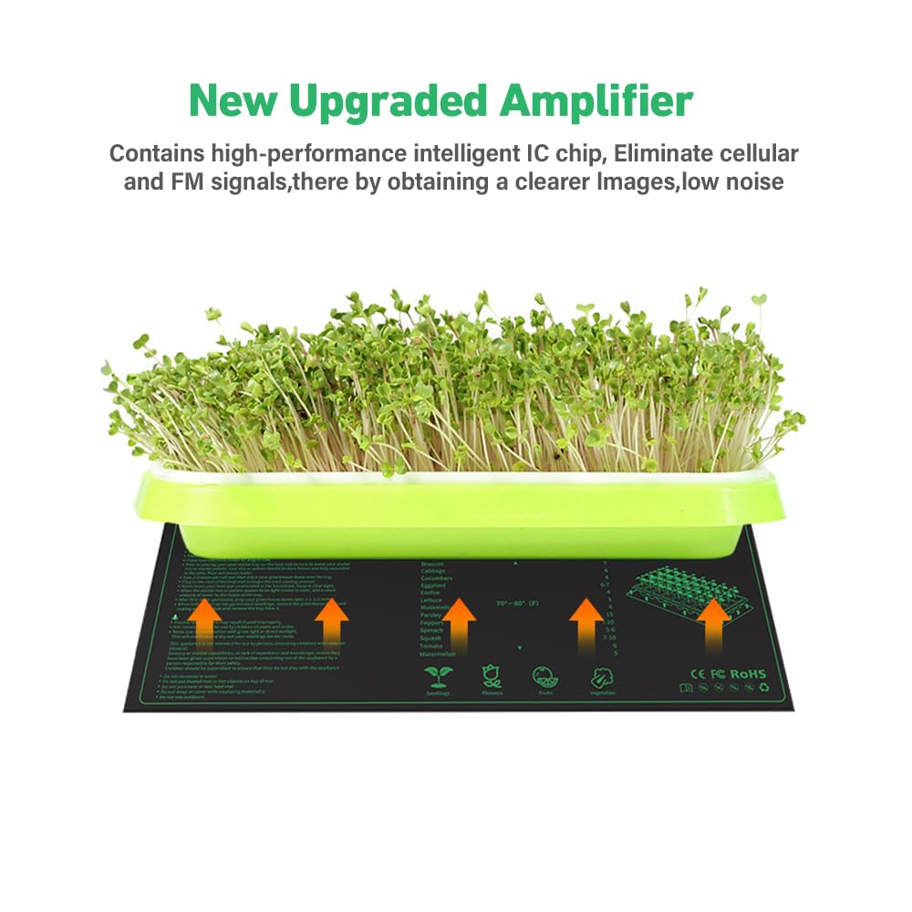 Lotvic Alfombrilla térmica para plántulas, 52 x 25 cm Alfombrilla de Calor para Plantas, Alfombra calefactora para Plantas, Propagadores Calentados para Plantas Germinación Y Regulación de Temperatura