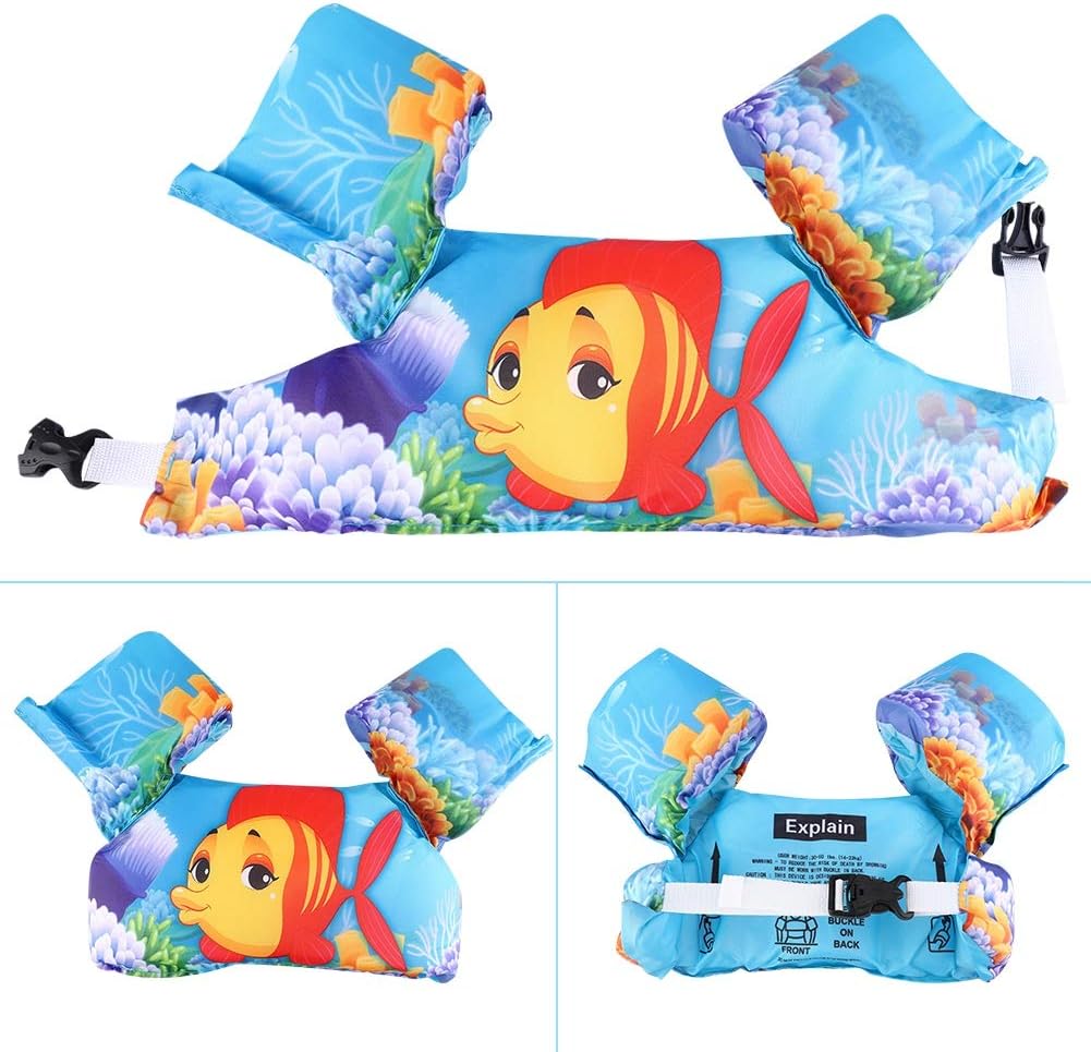 Life Jackets for Kids, Puddle Kids Life Jacket Baby Swim for Kids-Flotation Device for Kids Aged 3-5 Years Old¡ꡧGoldfish Medium¡ê? Children's Swimming Series