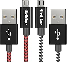 KOOWOD PS4 Controller Charger Charging Cable – 2 Pack 10FT Nylon Braided Micro USB 2.0 High Speed Data Sync Cord for Playstation 4, PS4 Slim/Pro, Xbox One S/X Controller, Android Phones (2 Pack)