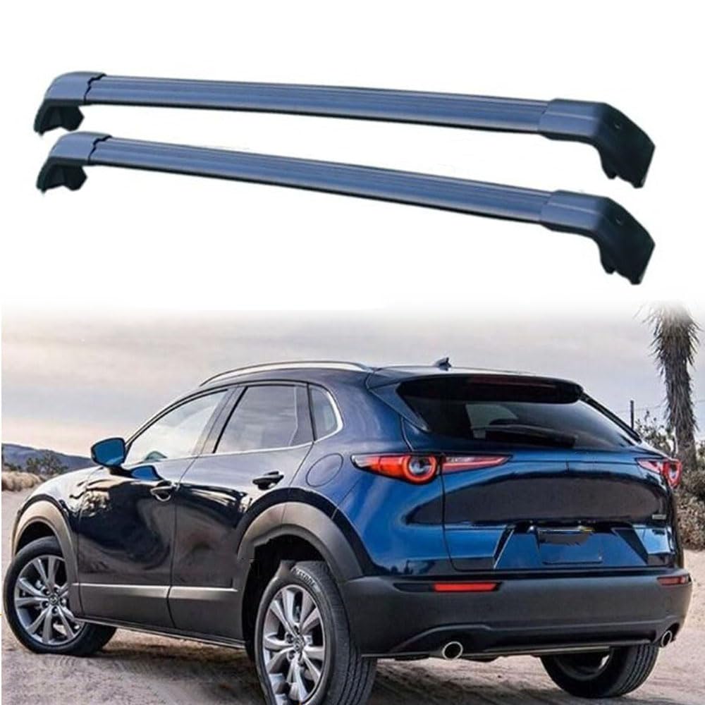 Auto Relingi Dachowe dla Mazda CX-3 CX-30 SUV 2020 +, Nośnik Bagażu z Aluminiu z Zamkiem, Czarny