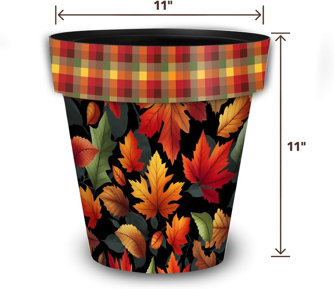 Briarwood Lane Autumn Color Leaves Medium Planter