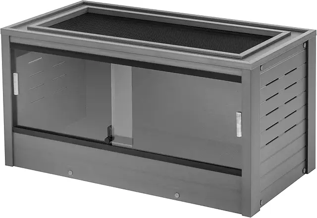 ECOFLEX 36x18x18 Terrarium: Mojave Medium Reptile Habitat Lounge in Grey