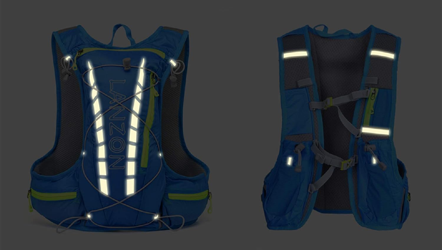 LANZON 2L Hydration Pack (NO Bladder), Marathon Running Vest, Hiking Cycling Backpack